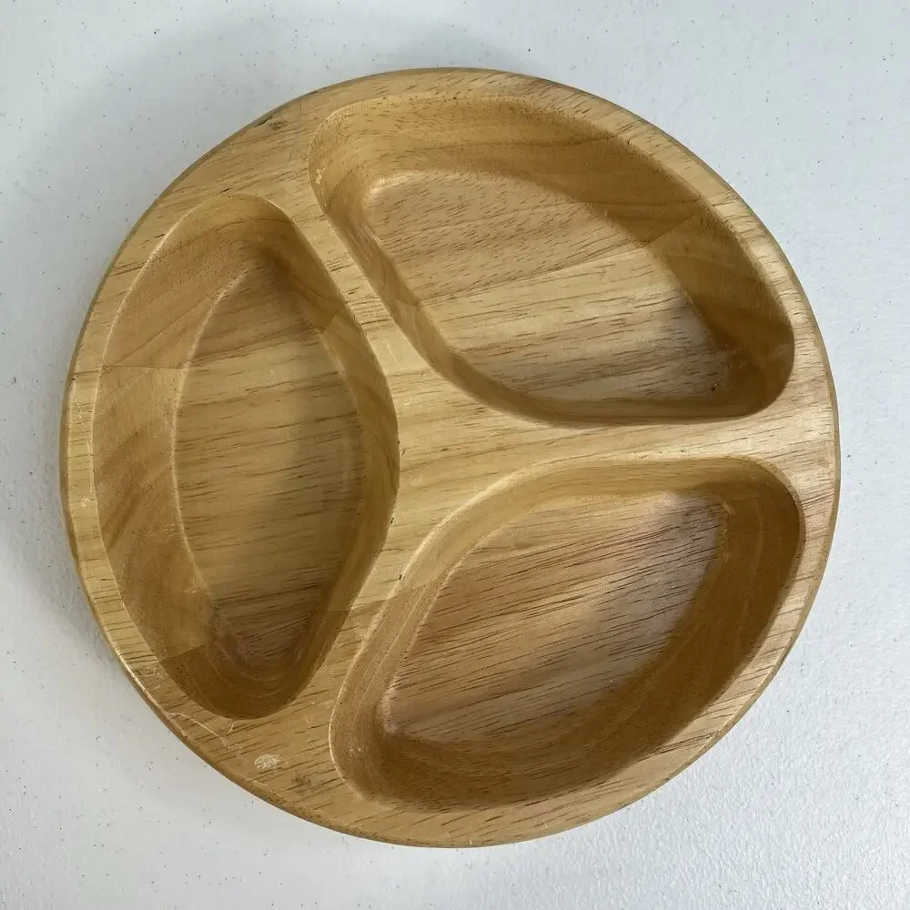 DANSK‎ Scandanavian TEAK MCM Teak Wood Divided Candy Nut Dish Tray Bowl